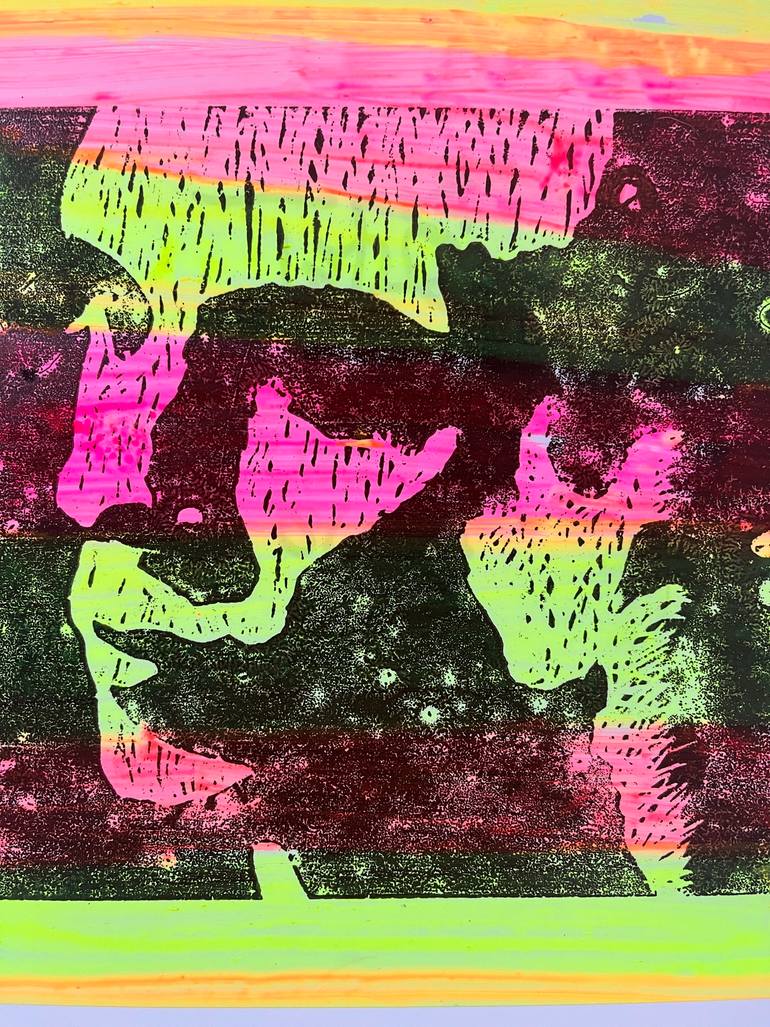 Original Expressionism Music Printmaking by Benjamin Ortleb