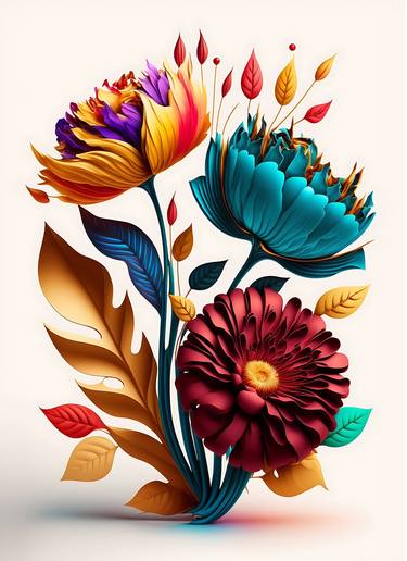 Original Pop Art Floral Digital by pipin saepudin