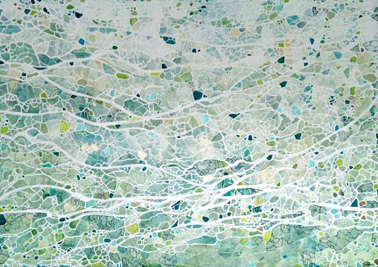 Original Art Deco Abstract Painting by Sophie Cantou