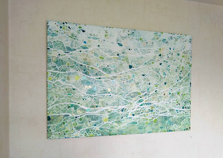 Original Art Deco Abstract Painting by Sophie Cantou