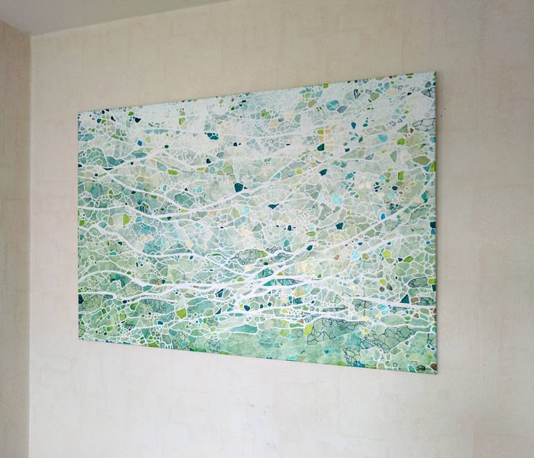 Original Art Deco Abstract Painting by Sophie Cantou