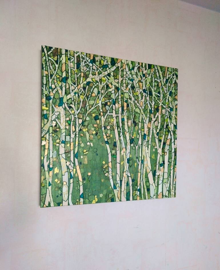 Original Art Deco Nature Painting by Sophie Cantou