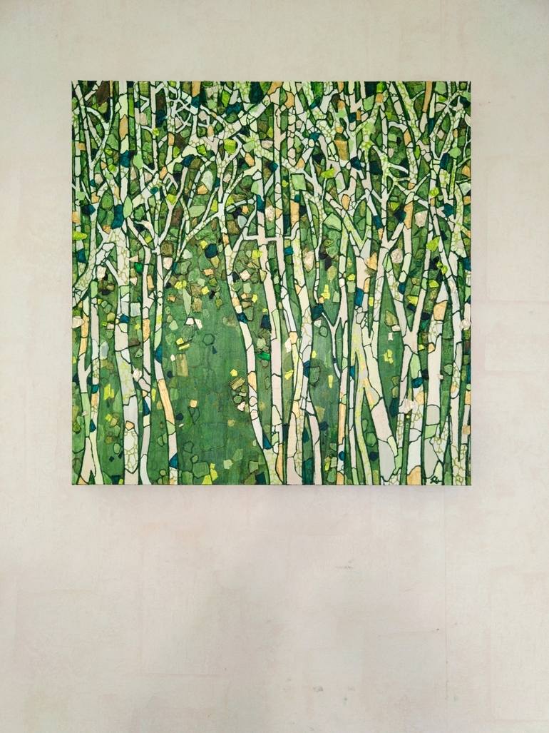 Original Art Deco Nature Painting by Sophie Cantou