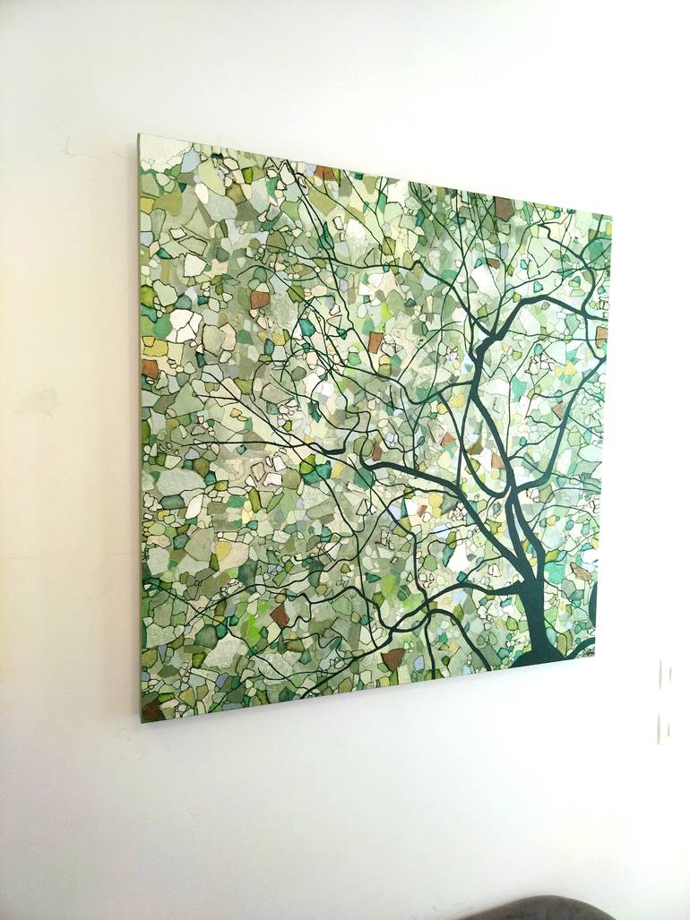 Original Art Deco Abstract Painting by Sophie Cantou