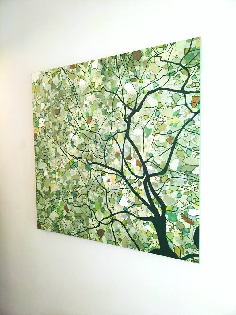 Original Art Deco Abstract Painting by Sophie Cantou