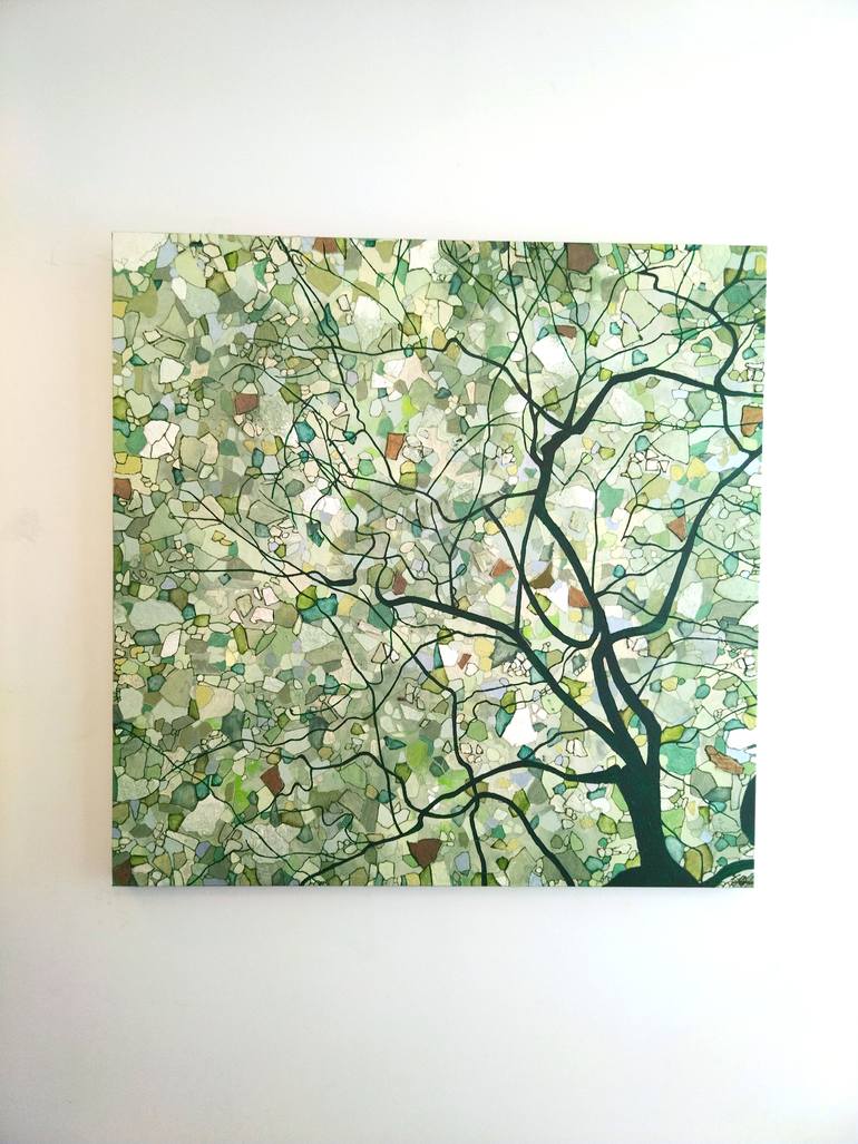Original Art Deco Abstract Painting by Sophie Cantou
