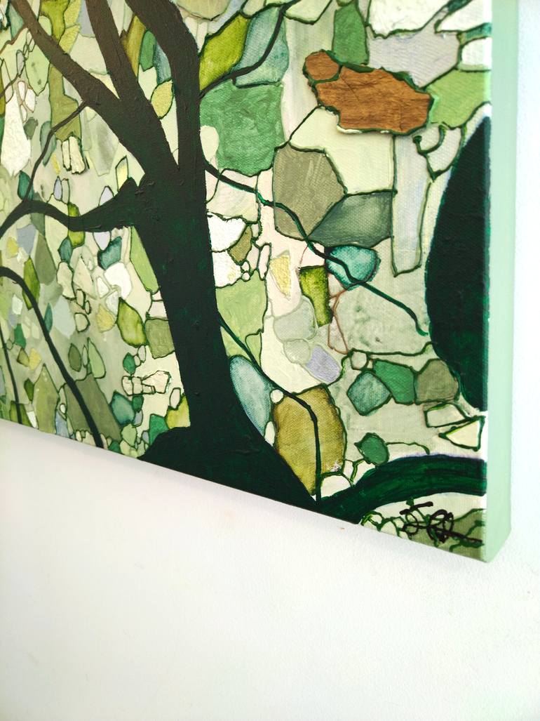 Original Art Deco Abstract Painting by Sophie Cantou