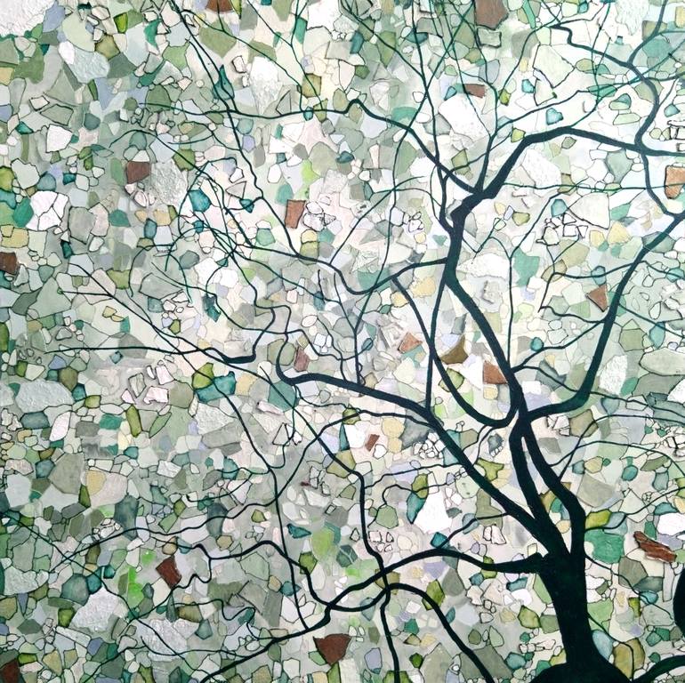 Original Art Deco Abstract Painting by Sophie Cantou