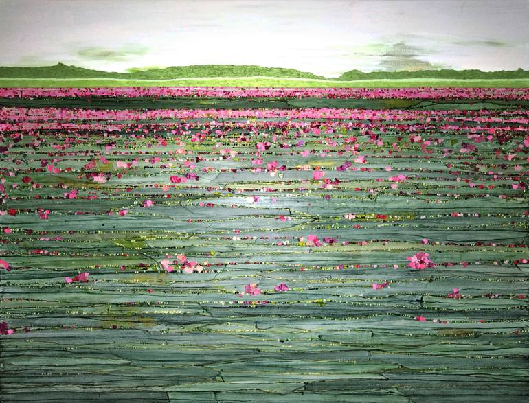 Original Nature Painting by Sophie Cantou  Abstract Art on Canvas  Lumieres deveil
