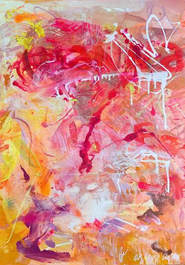 Original Abstract Expressionism Abstract Paintings by Mila Stone