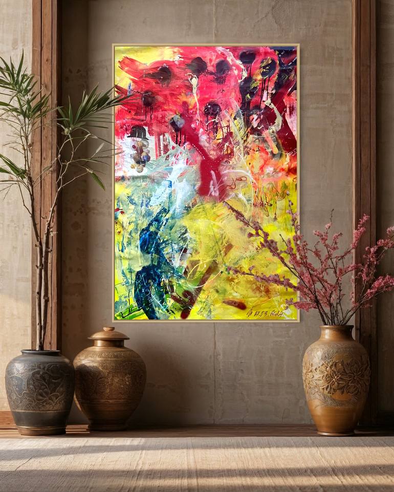 Original Abstract Expressionism Abstract Painting by Mila Stone