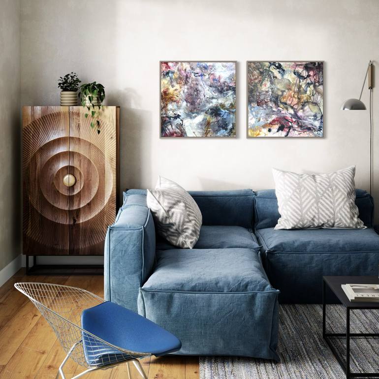 Original Abstract Expressionism Abstract Painting by Mila Stone