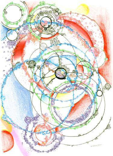 Print of Abstract Science Drawings by Regina Valluzzi