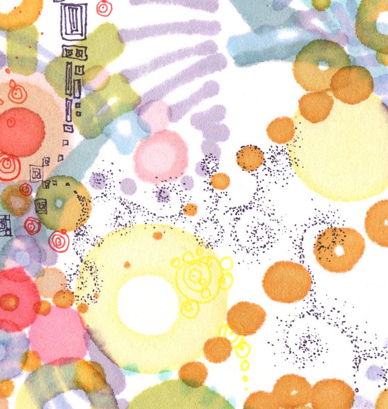 Original Abstract Science/Technology Drawing by Regina Valluzzi