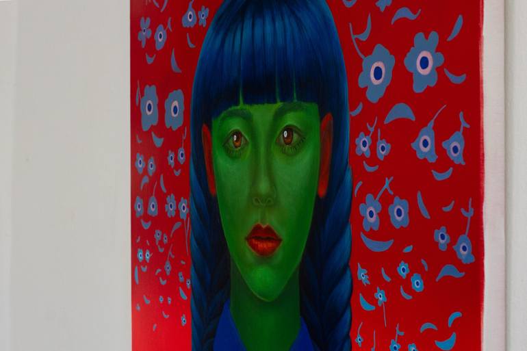 Original Pop Art Women Painting by Natasha Lelenco