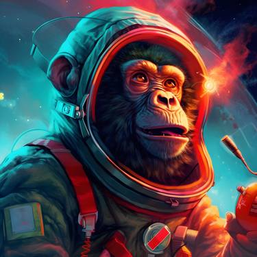 Amazed Monkey in Space thumb