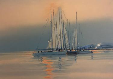 Original Sailboat Printmaking by Pierre Doutreleau