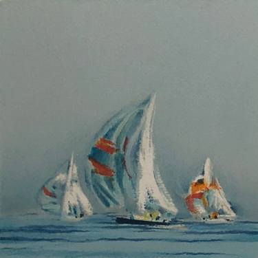 Original Sailboat Printmaking by Pierre Doutreleau
