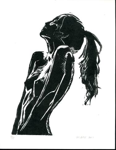 Original Expressionism Nude Printmaking by mike selbach