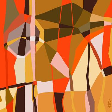 Print of Cubism Abstract Digital by Heather Heazlewood