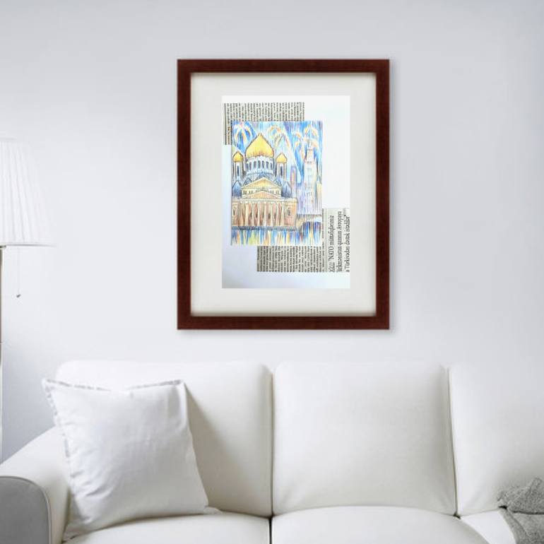 Original Abstract Cities Drawing by Evgeniia Karpacheva
