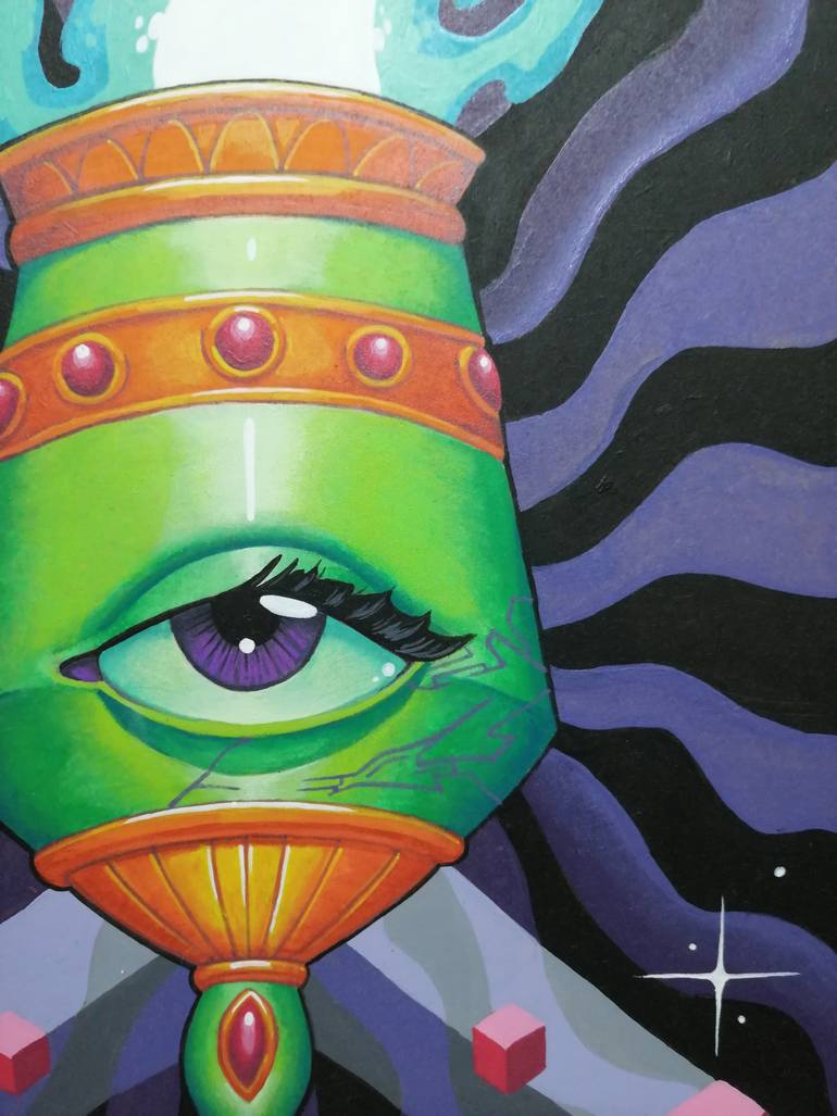 Original Surrealism Graffiti Painting by Cues Now
