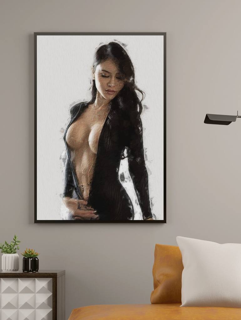 Original Portraiture Erotic Painting by Naleeff Brian