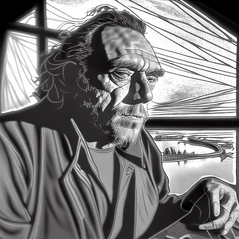 Charles Bukowski 11 x 14 — LEWIS ROSSIGNOL | ARTIST | FINE ART