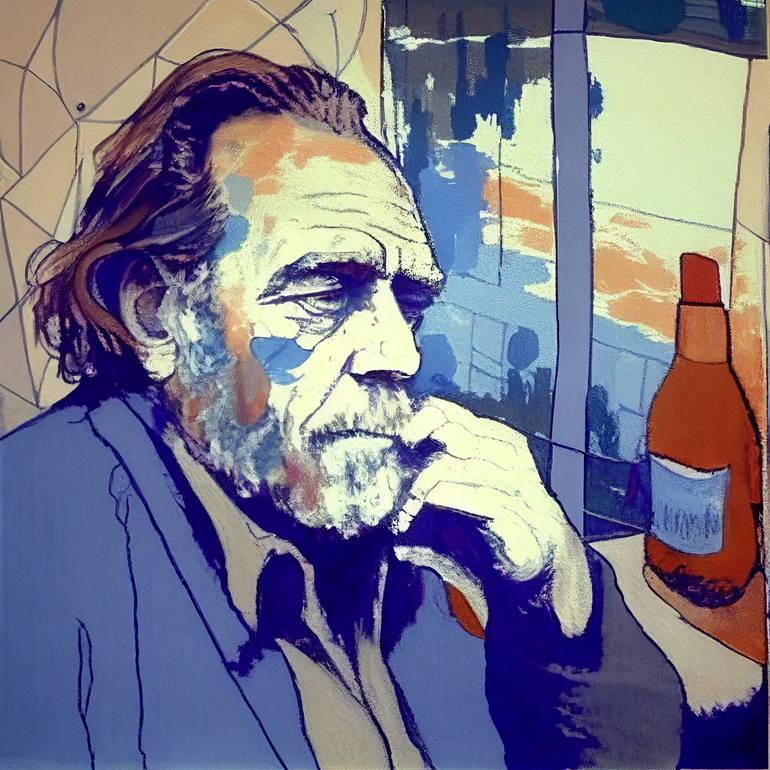 Charles Bukowski 11 x 14 — LEWIS ROSSIGNOL | ARTIST | FINE ART