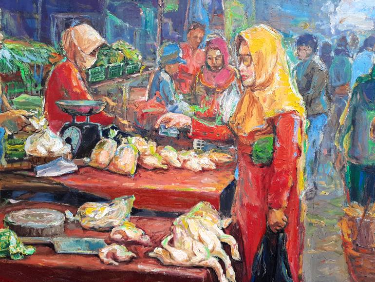 Original Impressionism Pop Culture/Celebrity Painting by Budi Pang