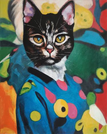 Print of Portraiture Cats Paintings by Mykola Koidan