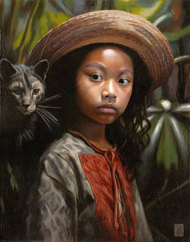 Original Photorealism Children Paintings by Mykola Koidan