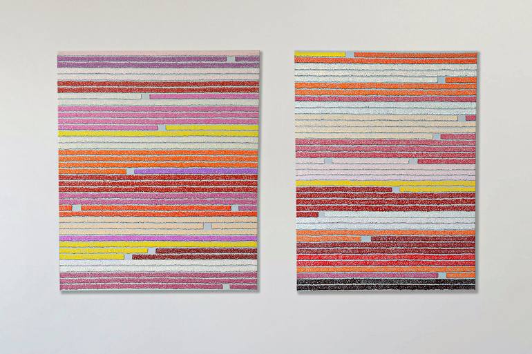 Original Conceptual Abstract Painting by Bernhard Lang