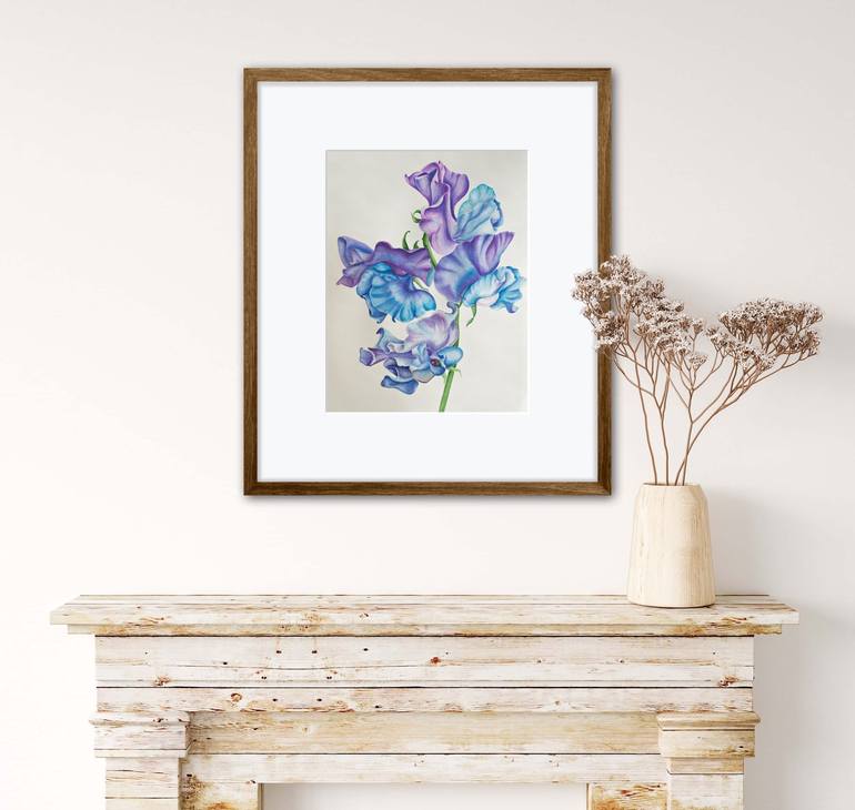 Original Floral Drawing by Maryana Chistol