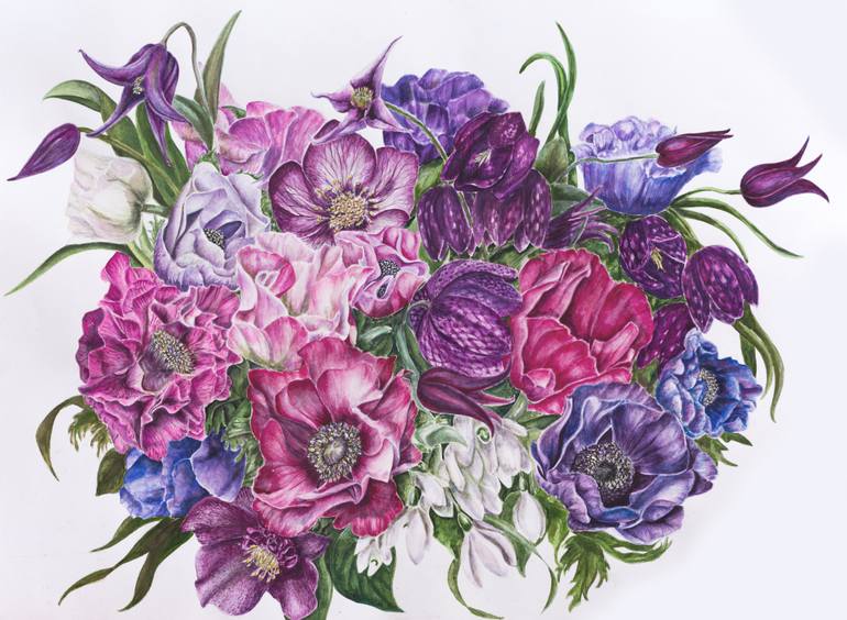 Original Contemporary Floral Painting by Maryana Chistol