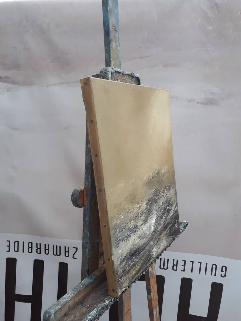 Original Minimalism Seascape Painting by Guillermo Vázquez Zamarbide