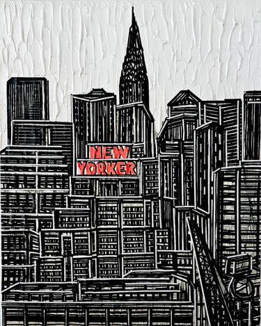 Original Abstract Architecture Mixed Media by Tina Ngo