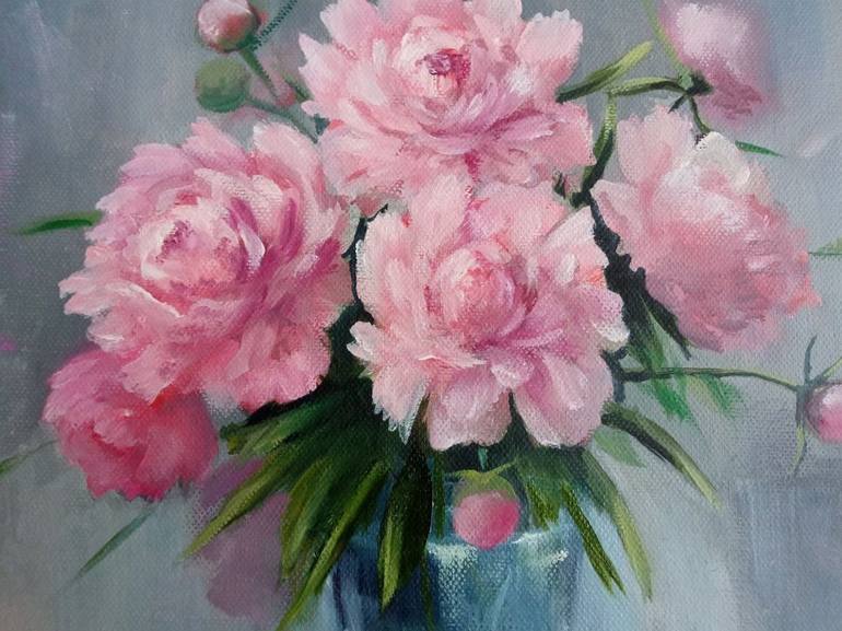 Original Realism Floral Painting by Rita Mozor