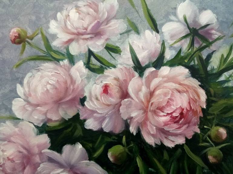 Original Impressionism Floral Painting by Rita Mozor