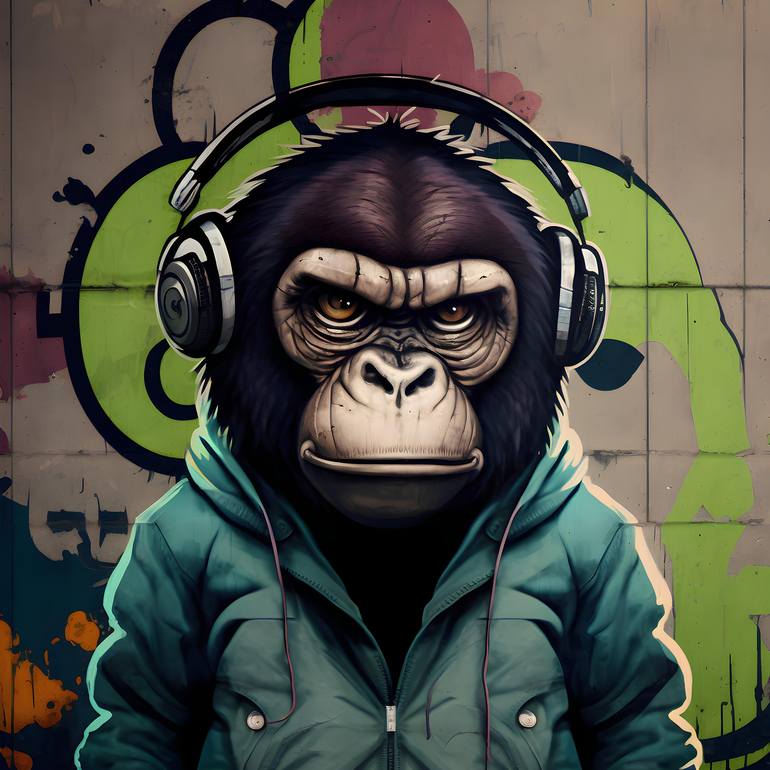Graffiti Monkey Boss by Denys | Saatchi Art