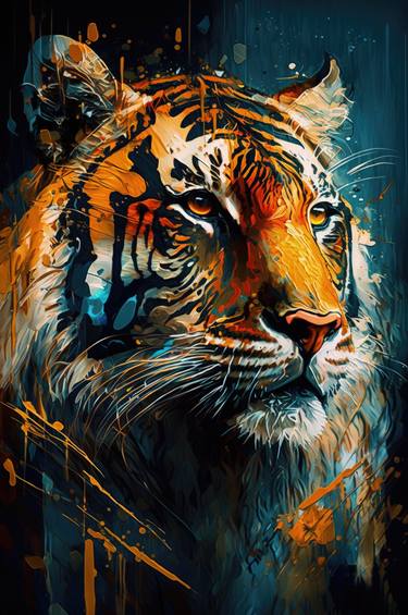 Abstract Tiger portrait thumb