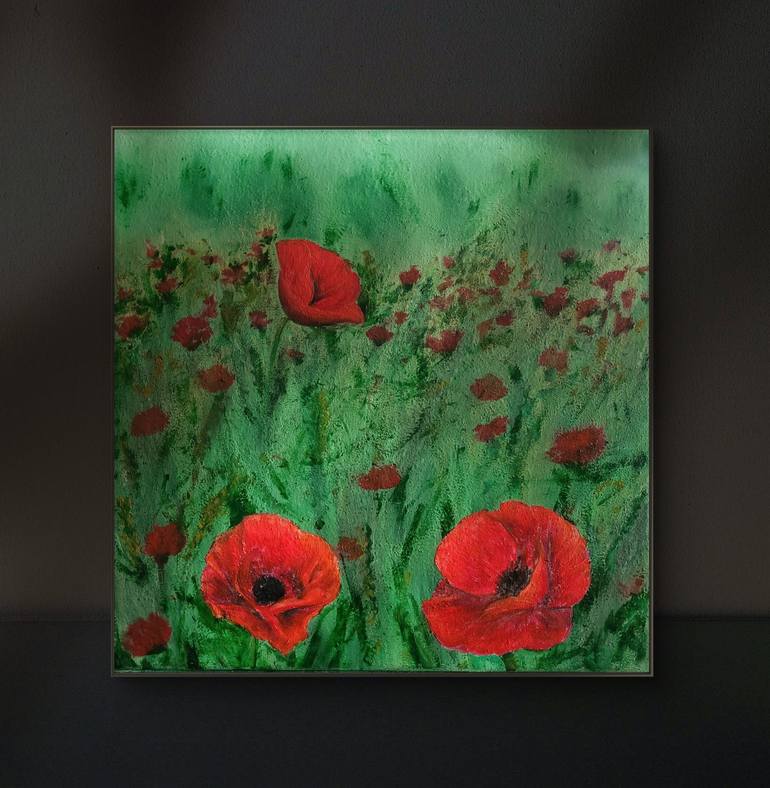 Original Impressionism Floral Painting by Diana Andrascu