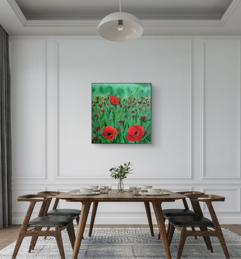 Original Impressionism Floral Painting by Diana Andrascu