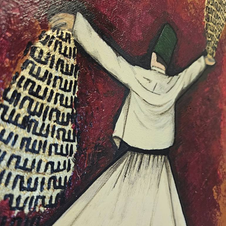 Original Abstract Calligraphy Painting by Fizza Murtaza