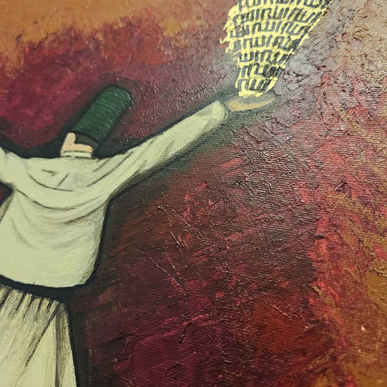 Original Abstract Calligraphy Painting by Fizza Murtaza
