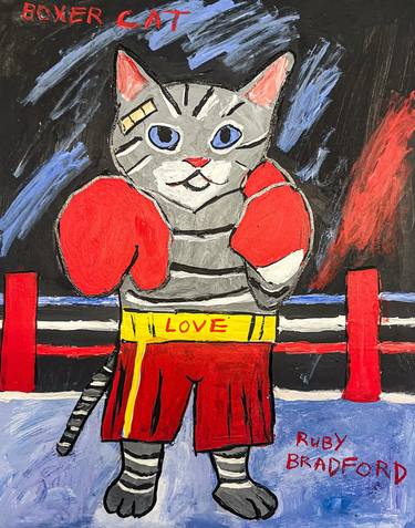 Boxer Cat by Ruby Bradford thumb