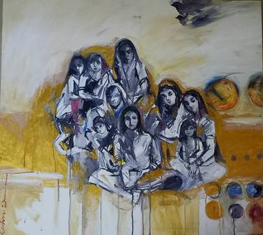 Print of Conceptual People Paintings by kishore ghosh