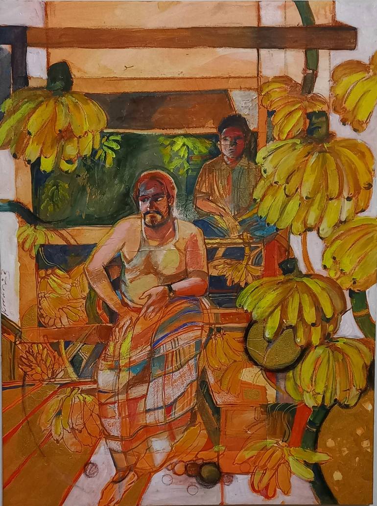 Original Contemporary Men Painting by kishore ghosh