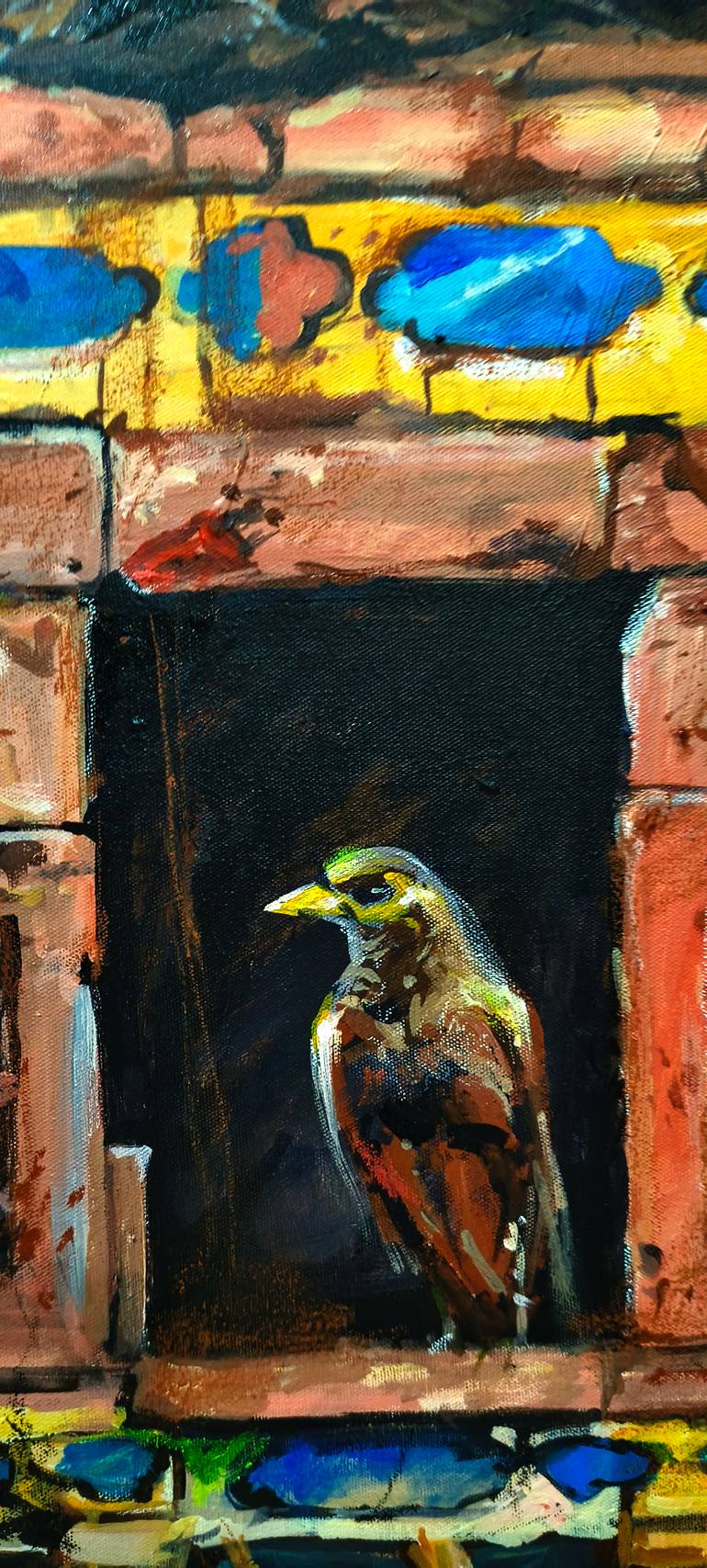 Original Contemporary Animal Painting by Kishore Ghosh