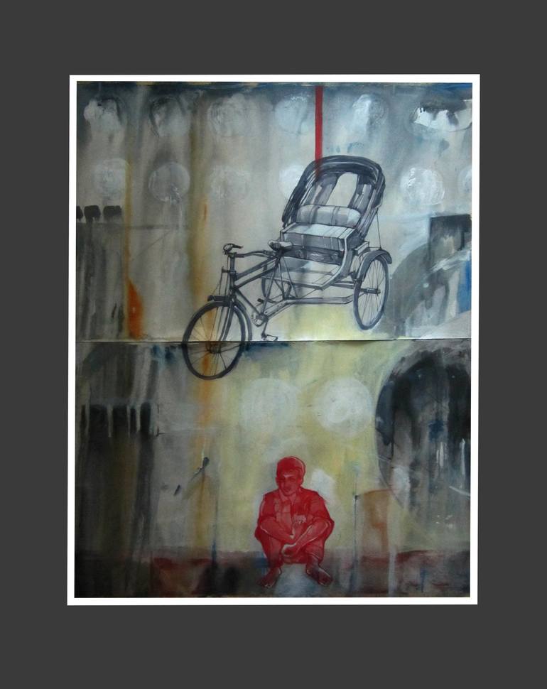 Original Modern Men Paintings by Kishore Ghosh